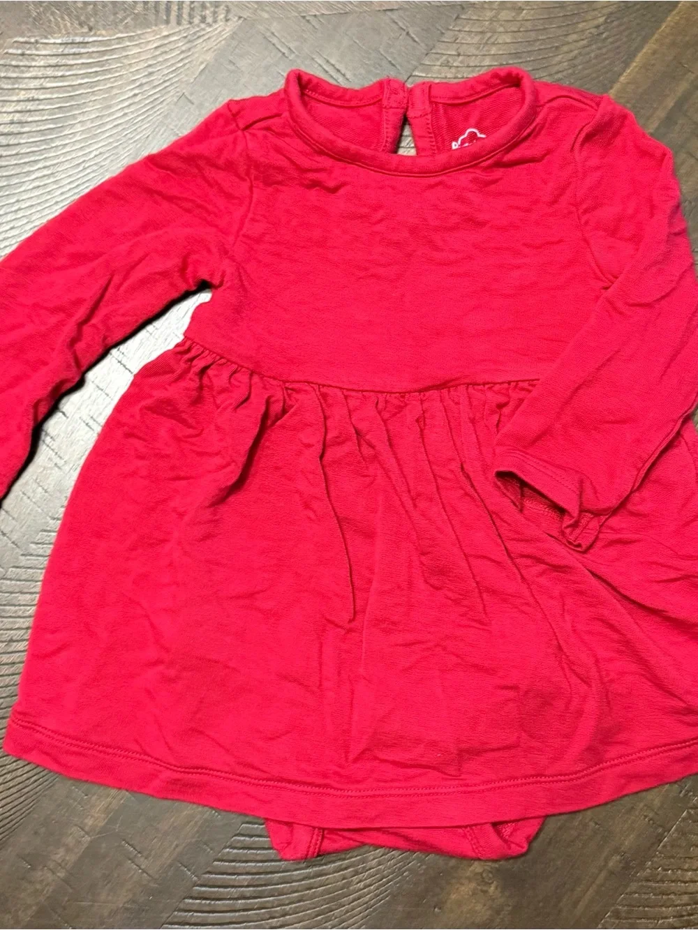 Carter's Bright Red Long Sleeve Knit Dress Top